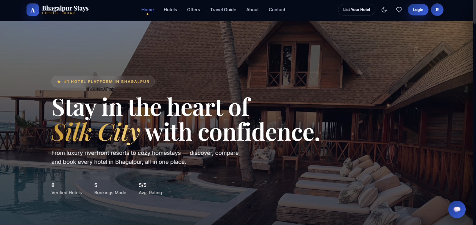 Bhagalpur Stays landing page